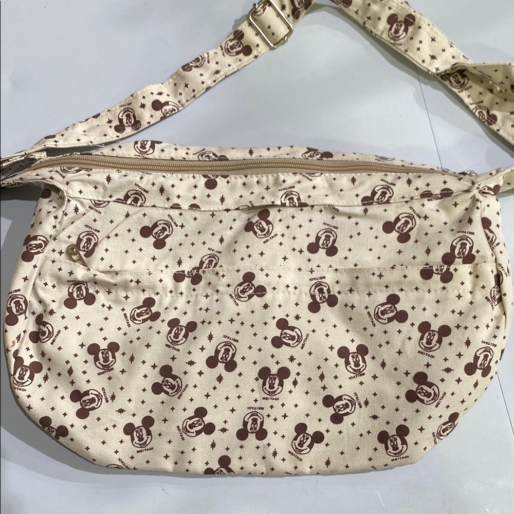 Minnie Mouse Cream and Brown Crossbody Bag